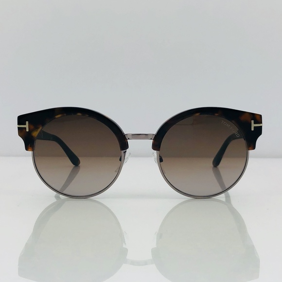 New TOM FORD Alissa Round Havana Brown Sunglasses - Picture 5 of 16